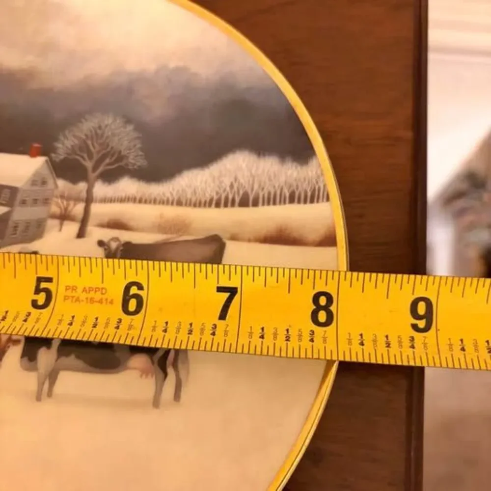 Franklin Mint American Folk Art Collection Cow Plates